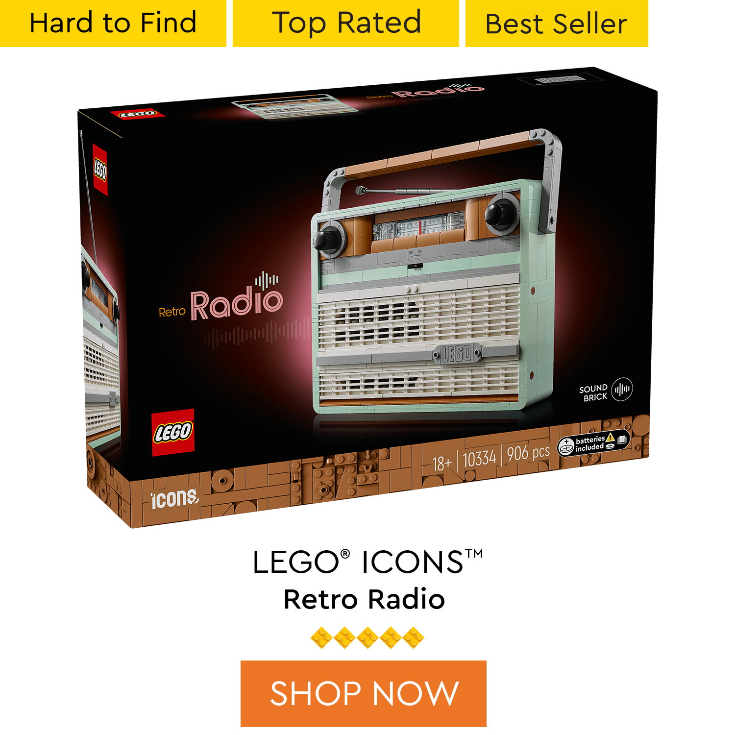 LEGO® ICONS™ Retro Radio