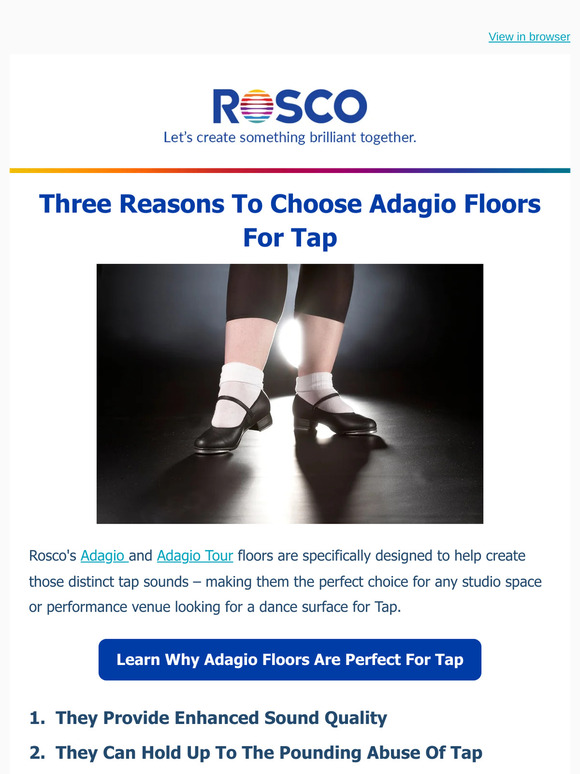 3 Reasons To Choose Rosco Adagio Floors For Tap