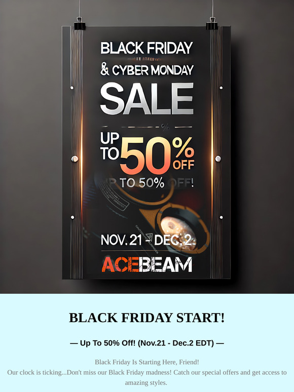 Black Friday Deal: Some 50% OFF Your ACEBEAM Favorites