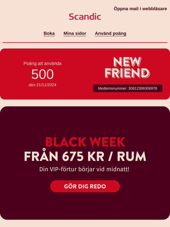 Din Black week VIP-förtur börjar snart!