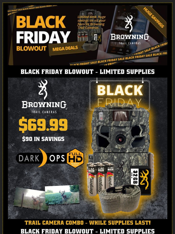 Black Friday Blowout from Browning Trail Cameras