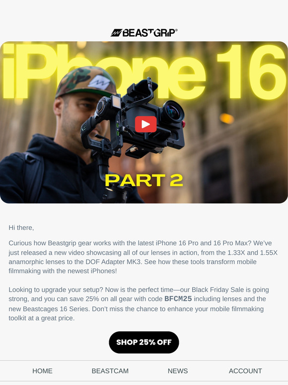 iPhone 16 with Beastgrip Gear: NEW Video!
