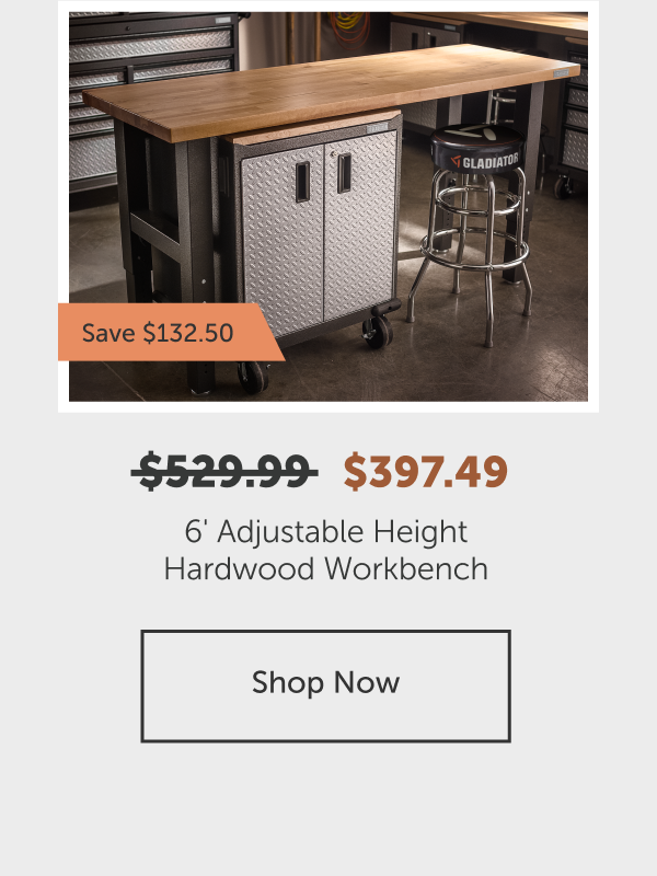 6' Adjustable Height Hardwood Workbench - Shop Now
