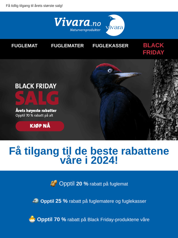 🖤 Tidlig tilgang: Black Friday Week