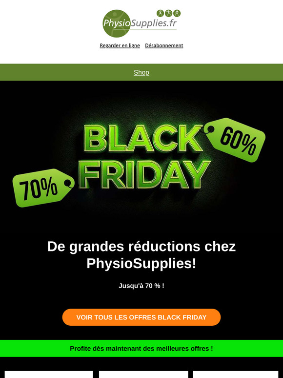Black Friday chez PhysioSupplies 🛒🔔