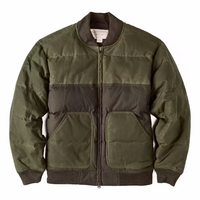 Image of Waxed Down Bomber Jacket