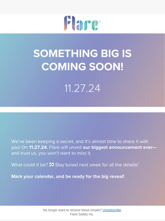 Mark Your Calendar: Our Biggest News Yet!