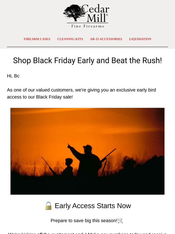 Pssst… Early Access to Our Black Friday Deals