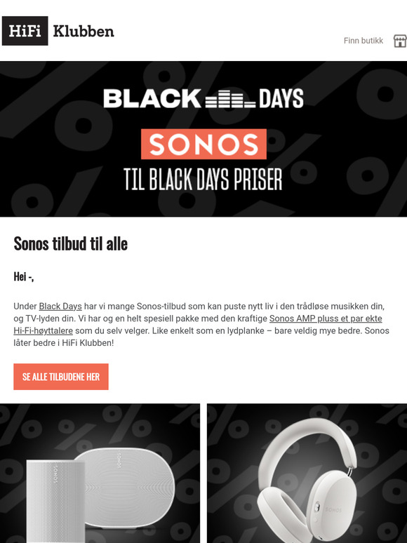 SONOS låter bedre i HiFi Klubben – spar nå!