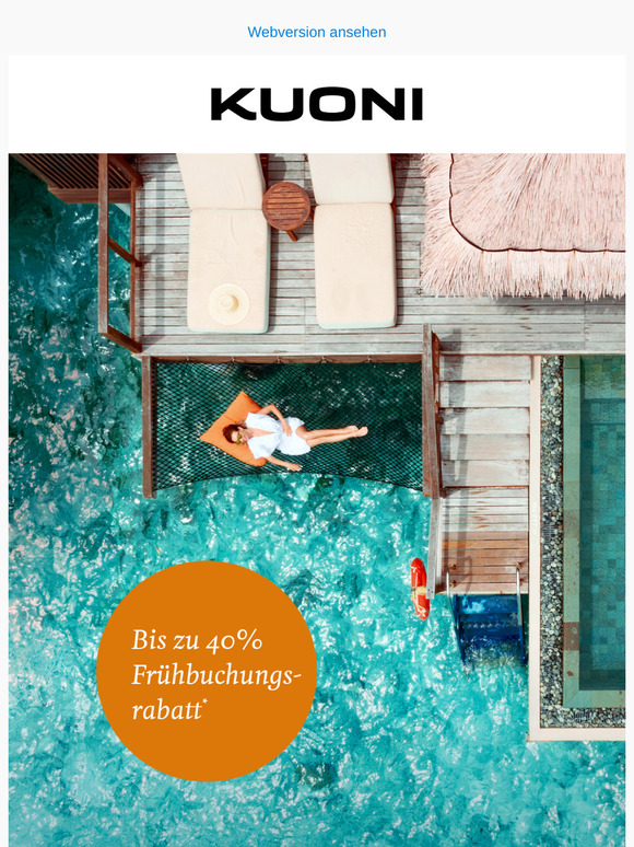 Weil Vorfreude die schönste Freude ist: Planen Sie jetzt mit CHF 300 Rabatt!