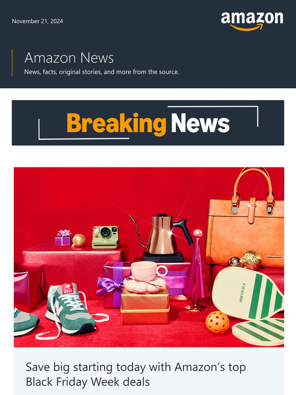 Save now! Black Friday Week deals on Amazon start today
