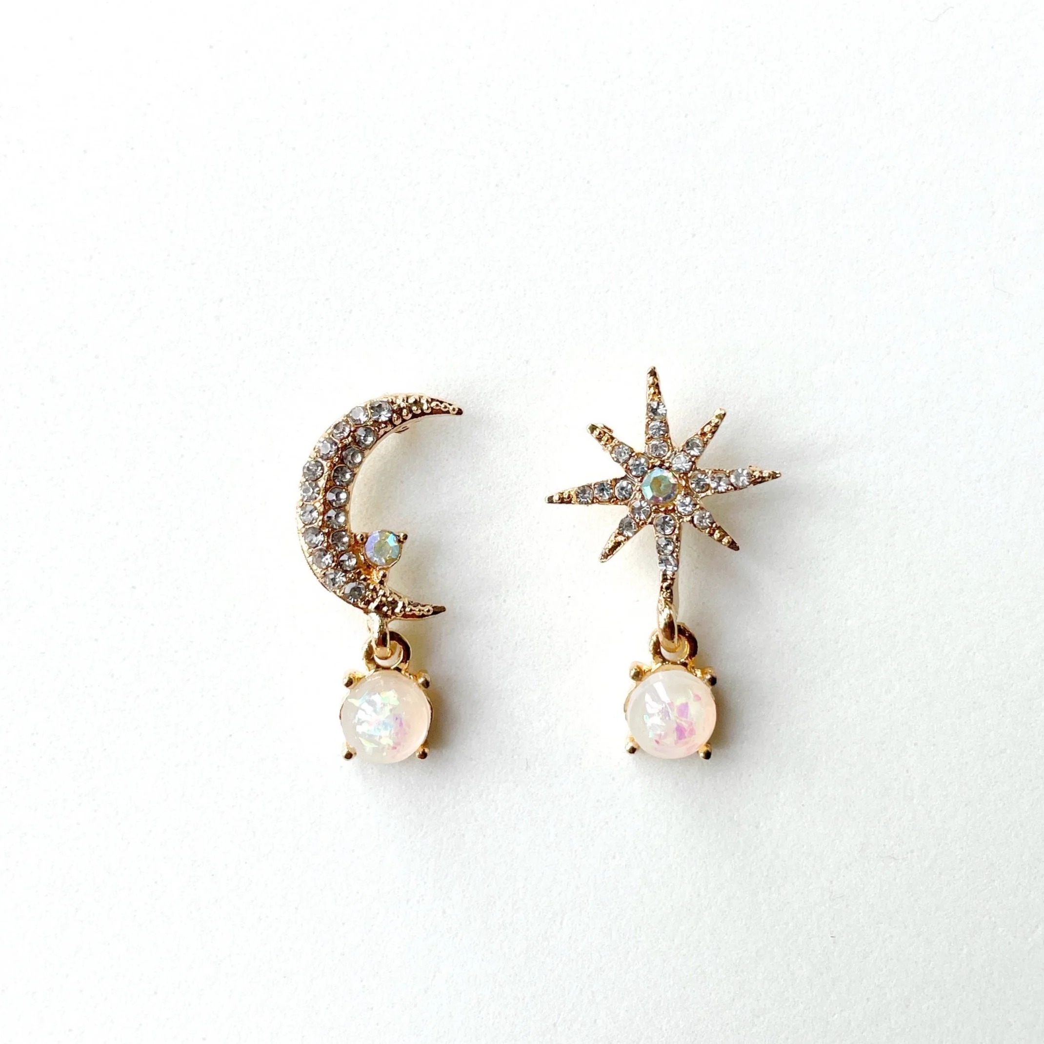 Image of Andromeda Moon and Star Earrings