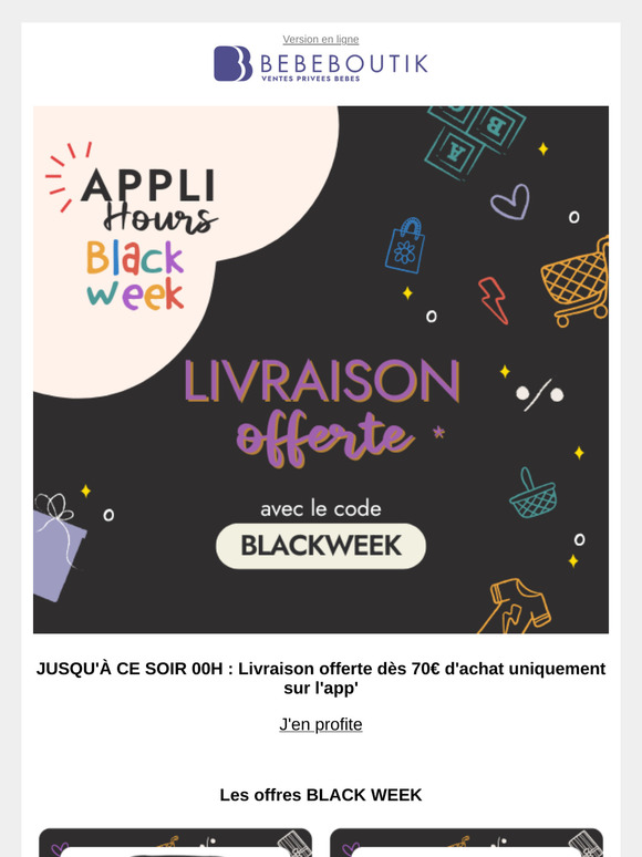 Surprise 🎉 la LIVRAISON est OFFERTE