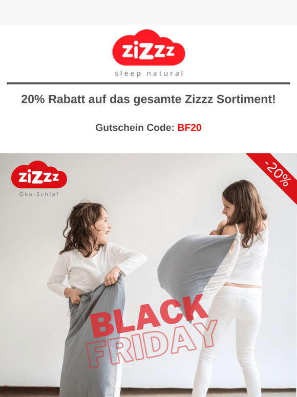 -20% Zizzz's Black Friday-Angebote sind jetzt live!