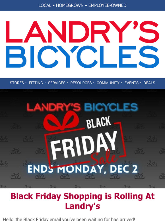 🚴 Black Friday Deals Are Rolling In at Landry’s!