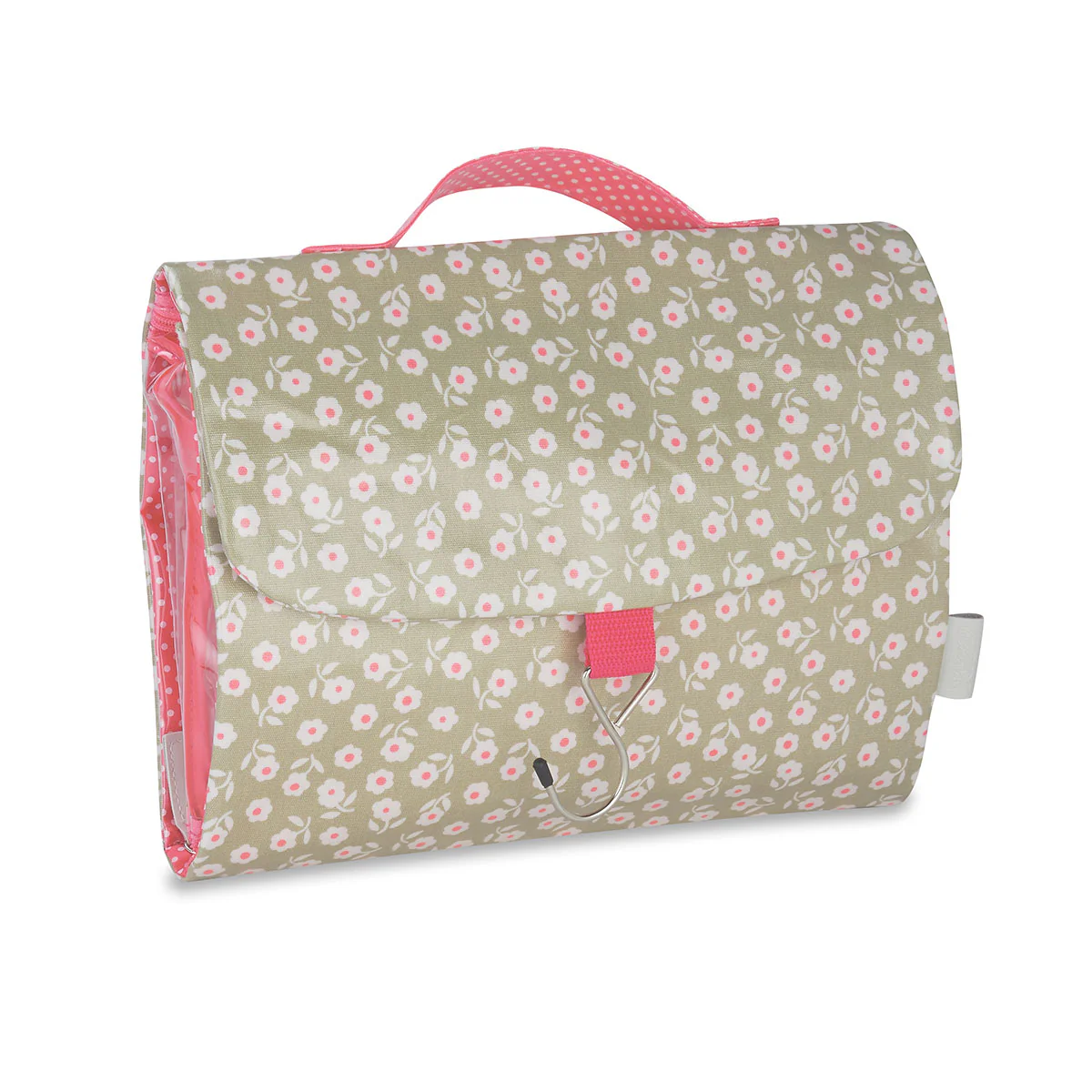 Image of 'Daisy' Threefold Hanging Wash Bag - Sage