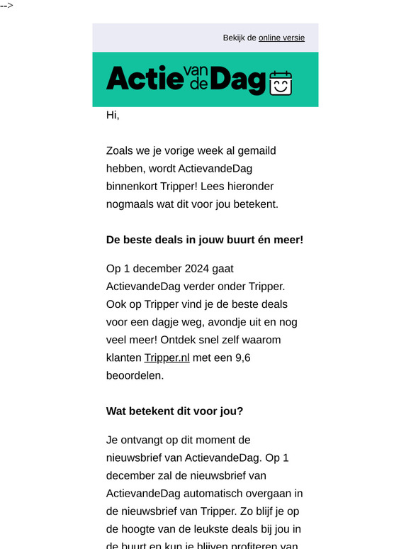 ActievandeDag gaat verder onder Tripper