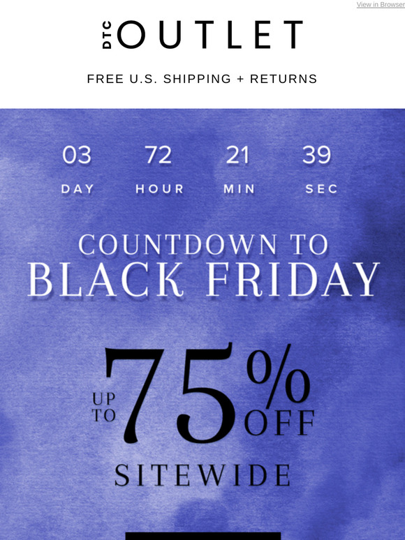Up to 75% off sitewide + new designers added!
