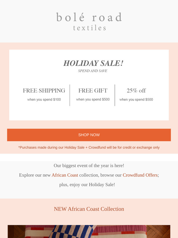 Holiday Sale + New Collection + Crowdfund!