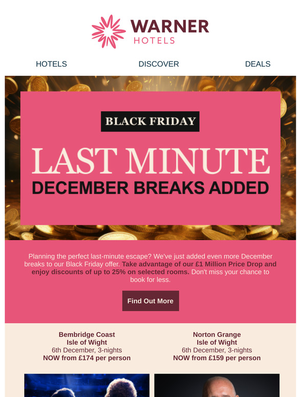 BLACK FRIDAY | Last minute breaks added