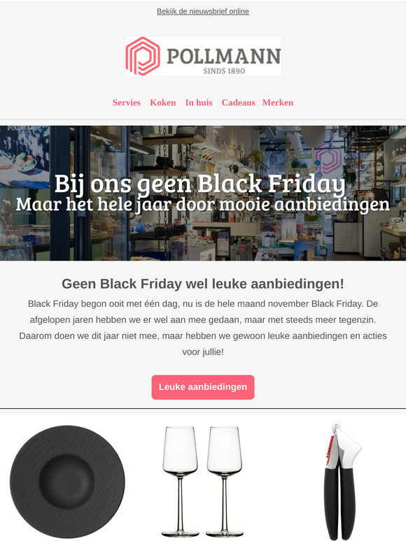 Geen Black Firday wel leuke aanbiedingen!