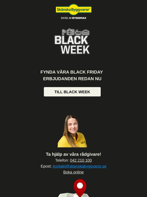 Nu är det 🖤 BLACK FRIDAY🖤 hela veckan på Skånska Byggvaror!