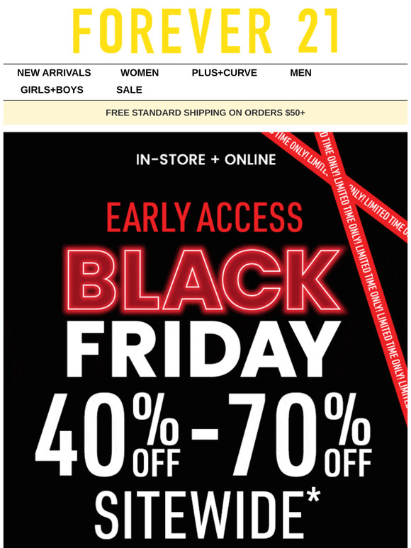 Forever 21 Black Friday 40 70 OFF Milled