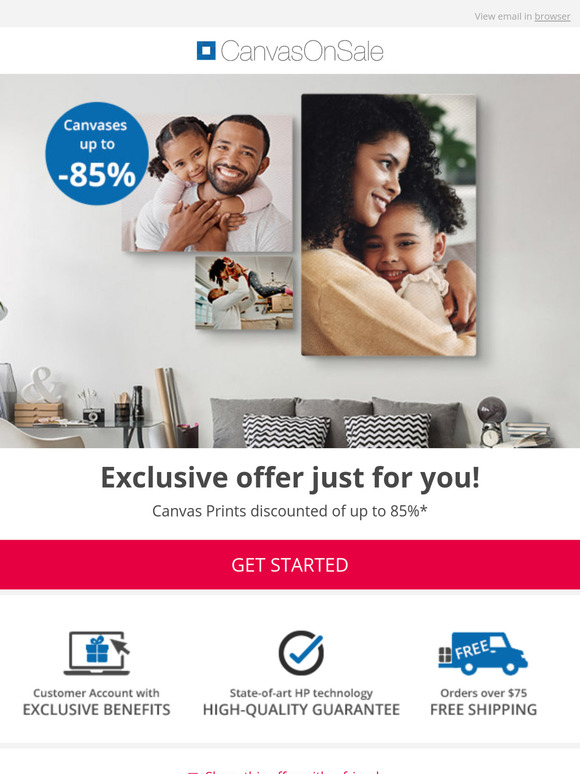 Your personal Canvas Prints deal is waiting...