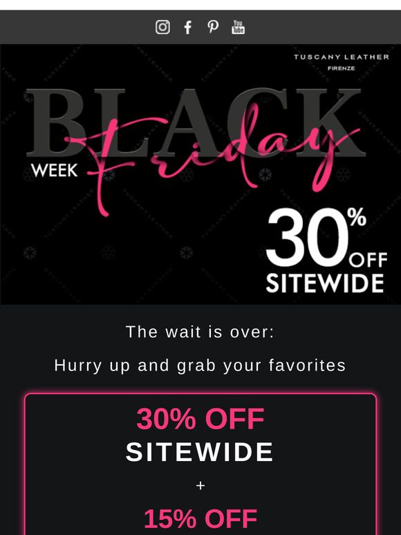 🖤 BLACK FRIDAY WEEK is here! 30% off EVERYTHING