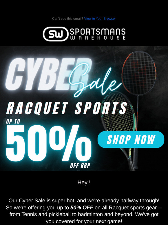 🏸 🎾 HUGE Cyber Savings on Racquet Sports!