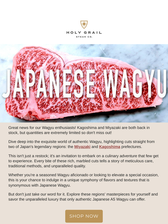 BACK IN STOCK! Kagoshima and Miyazaki Japanese A5 Wagyu