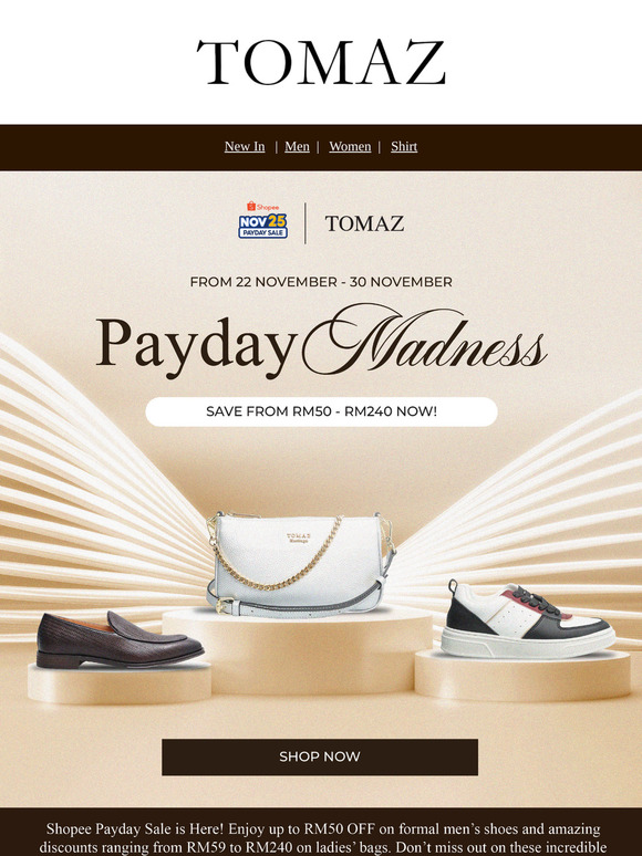 Payday Madness is here at Tomaz Shopee!