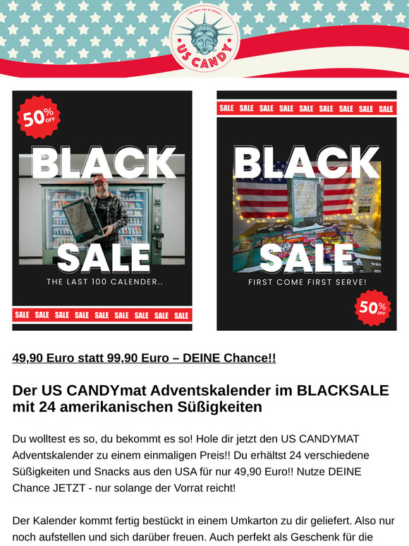 50% Rabatt auf den US Candymat Adventskalender