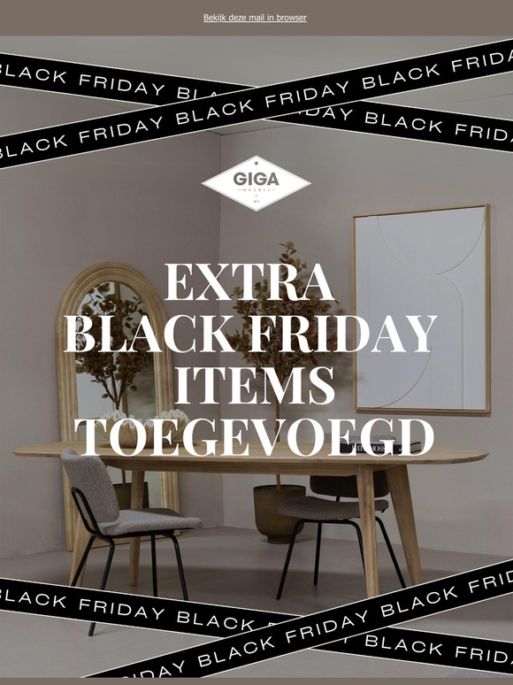 Ontdek extra items in onze Black Friday sale!