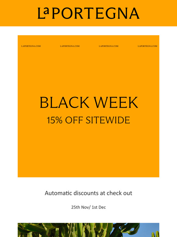 Hi —, enjoy an amazing Black week