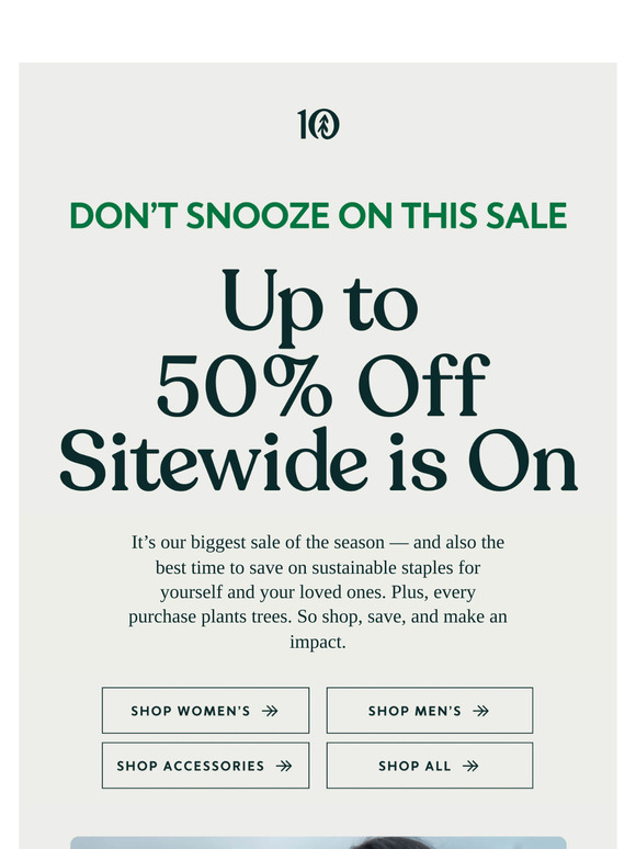 Reminder: Up to 50% Off Sitewide