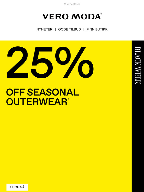 Siste sjanse! 25 % på jakker akkurat nå 😵