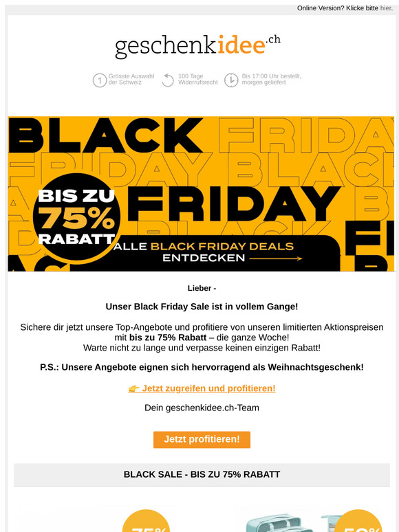 Black Friday geht in die nächste Runde!