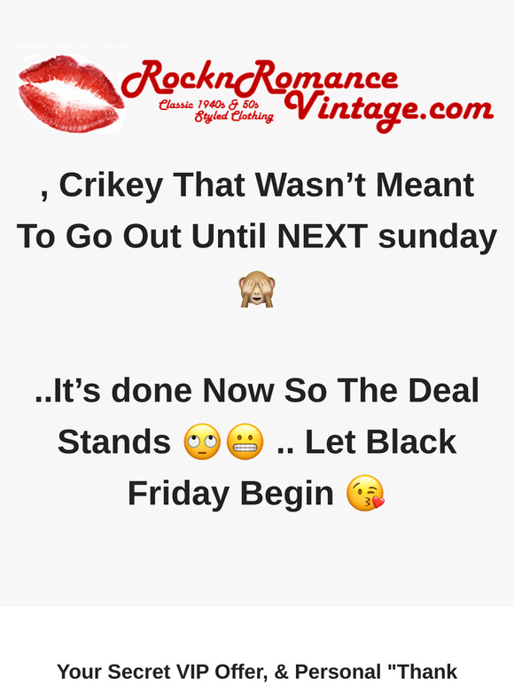 Crikey .. That Email Wasnt Meant To Go Out Until NEXT Sunday!!