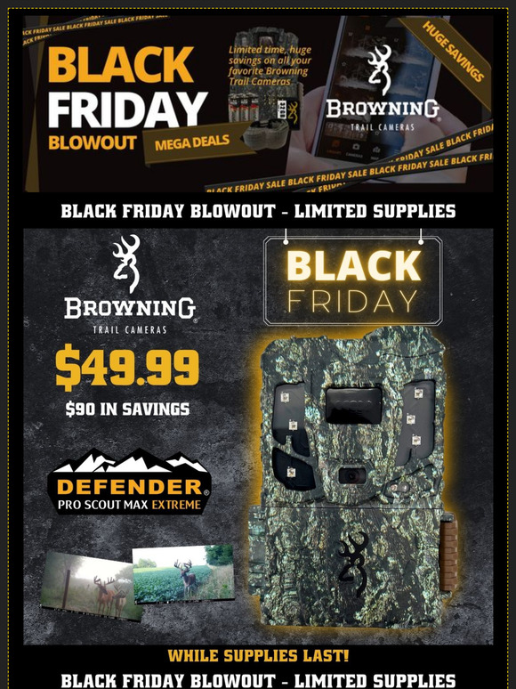 In Case you Missed it - Black Friday Blowout from Browning Trail Cameras