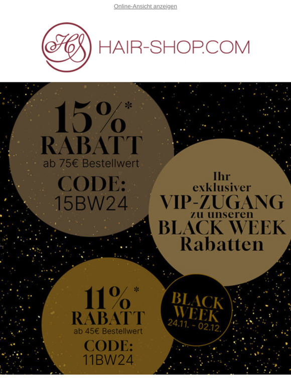 🖤✨ VIP-Zugang zu BLACK WEEK-Rabatten