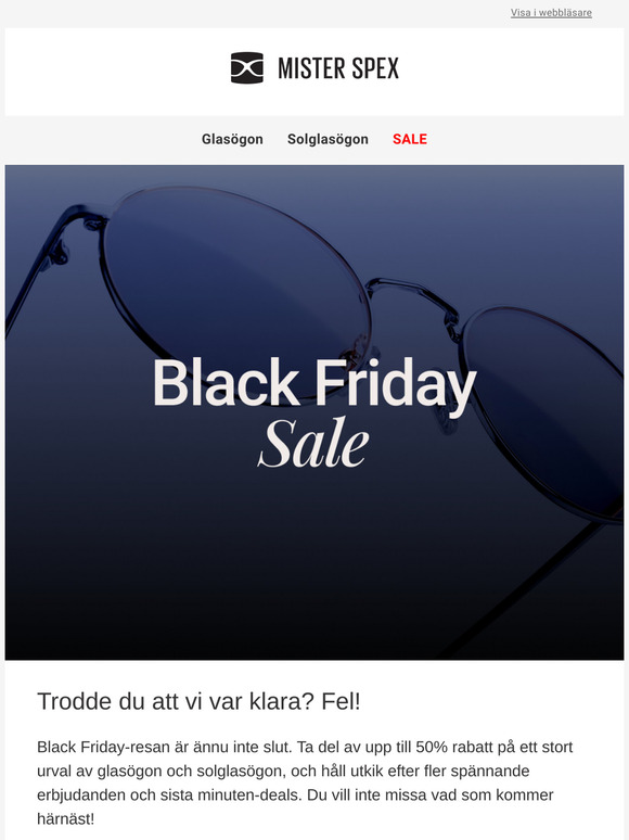 Spara 50% - endast så länge lagret räcker