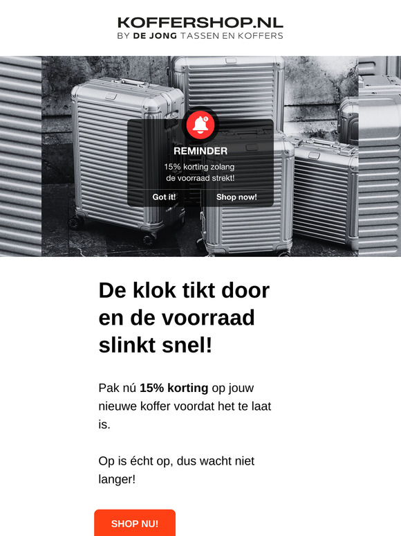 15% Korting: Alleen Zolang de Voorraad Strekt! ⏰