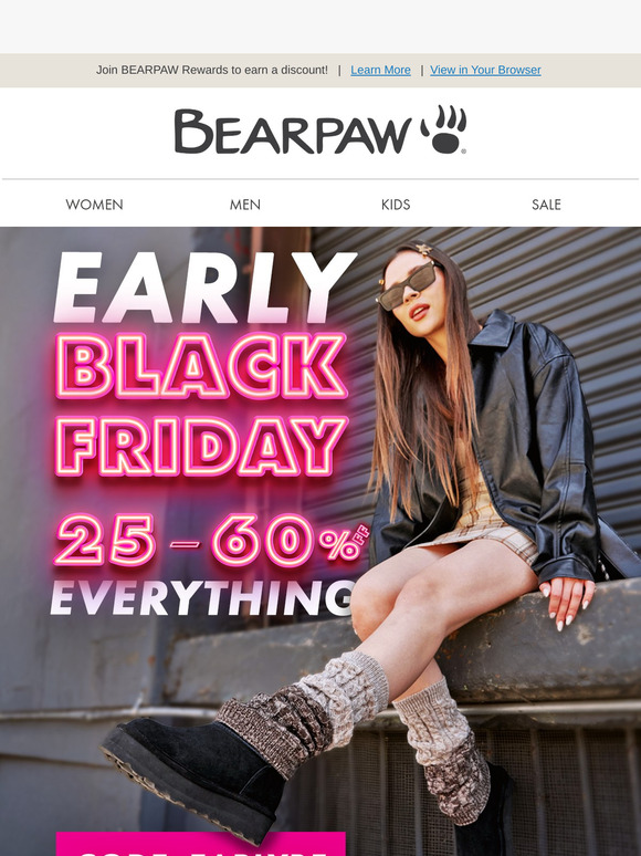 BEARPAW EXCLUSIVE BLACK FRIDAY DEALS Only For Subscribers Milled