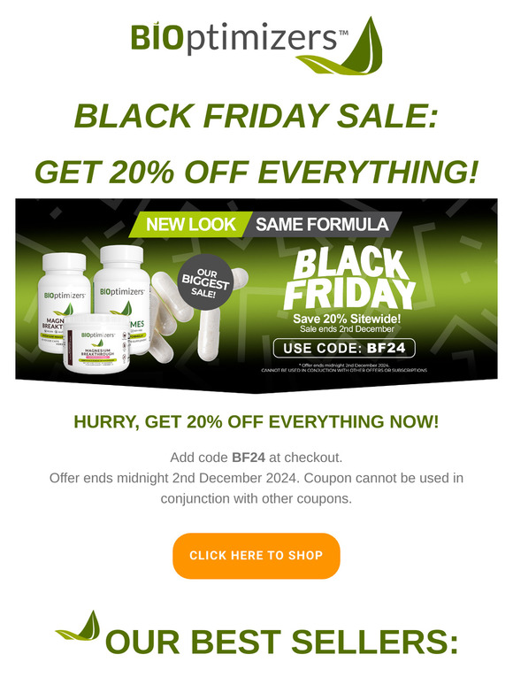 🎉💚BLACK FRIDAY SALE: GET 20% OFF SITEWIDE💚🎉