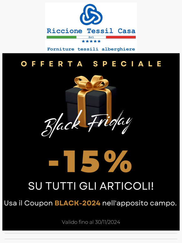 🚨 Offerta in scadenza! Ti restano 5 giorni per il 15% di sconto su tutto!