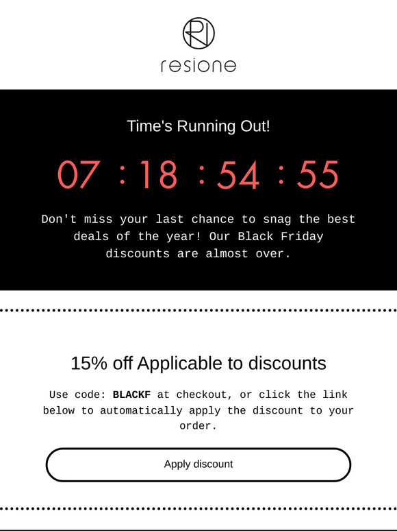 [RESIONE]Black Friday Sales Officially Start!