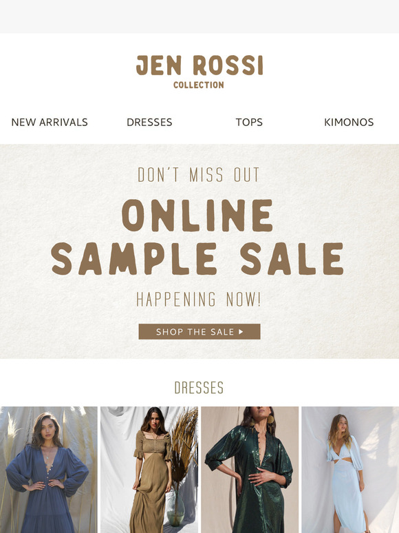 Online Sample Sale Happening NOW! ✨