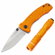 Bass Pro Shops Outdoor Essentials Flashlight and Folding Knife Combo - Orange