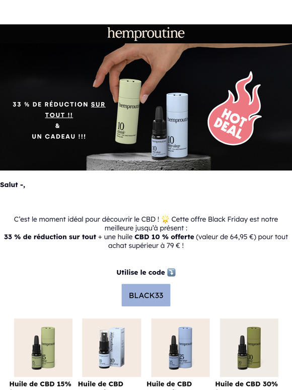 La plus grande offre jamais vue : 33 % + Huile offerte ! 🌿